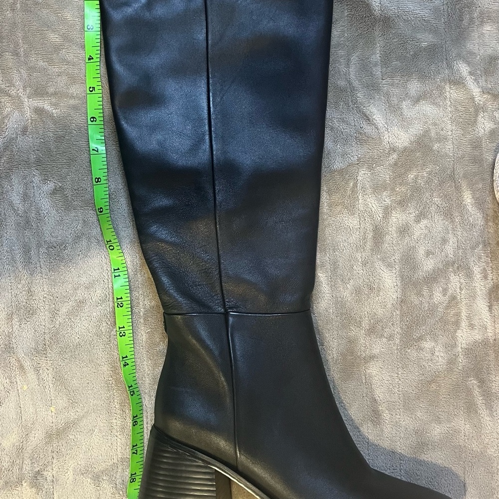 Sam Edelman Black Ankle Boots with Chunky Block Heel and Smooth Finish size 8 - Picture 7 of 10